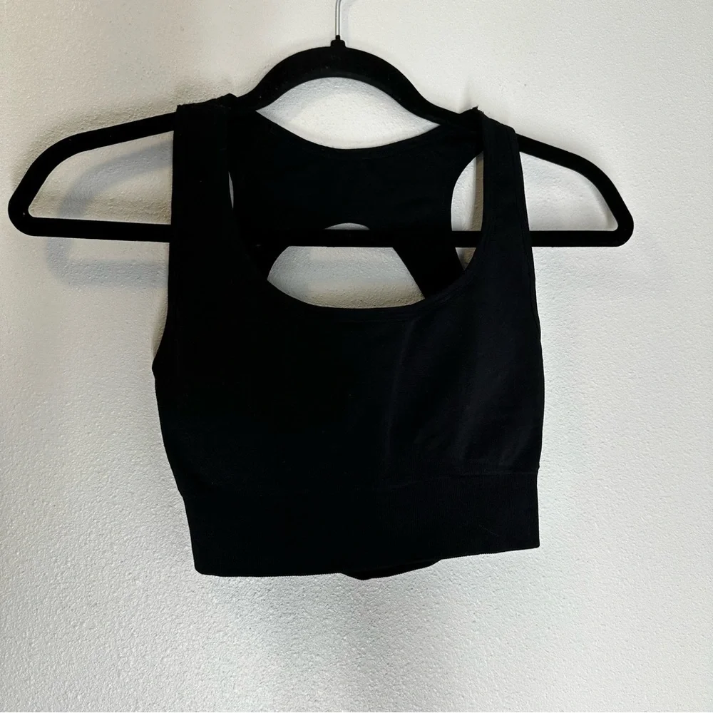 NVGTN Eclipse Sports Bra Black Seamless Cutout Open Back Size XS Women’s - Picture 3 of 10